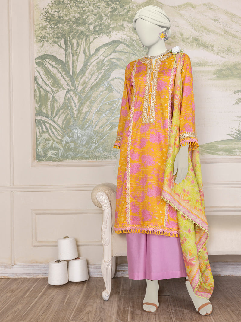 Multicolor Lawn Embroidered 3 Piece Unstitched Suit | PLU-24-1568