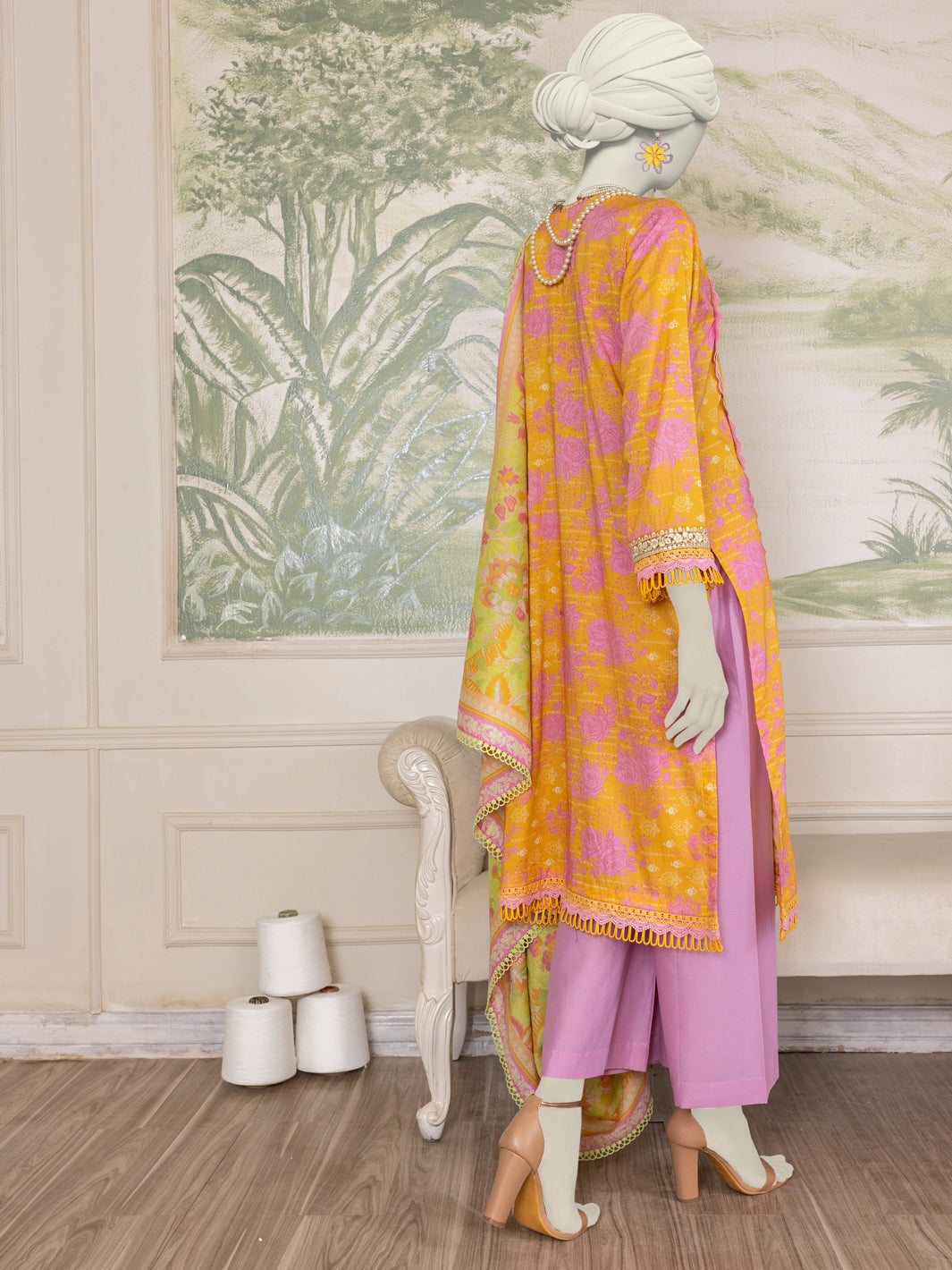 Multicolor Lawn Embroidered 3 Piece Unstitched Suit | PLU-24-1568