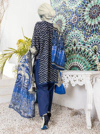 Multicolor Lawn Embroidered 3 Piece Stitched Suit | PLS-24-7574