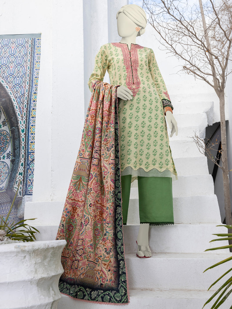 Multicolor Lawn Embroidered 3 Piece Unstitched Suit | PLU-24-1588