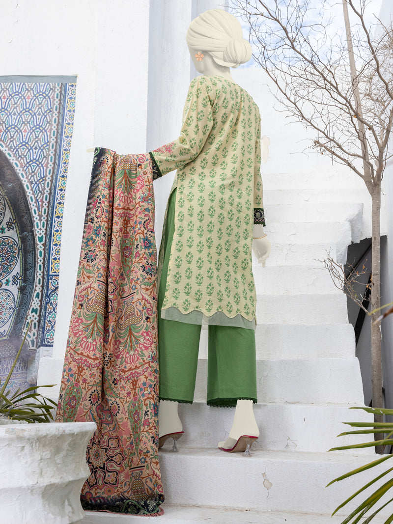 Multicolor Lawn Embroidered 3 Piece Unstitched Suit | PLU-24-1588