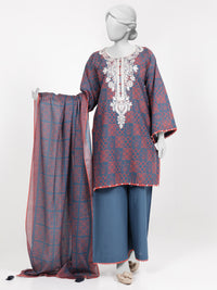 Lawn Embroidered 3 Piece Unstitched | PLUE-25-1129