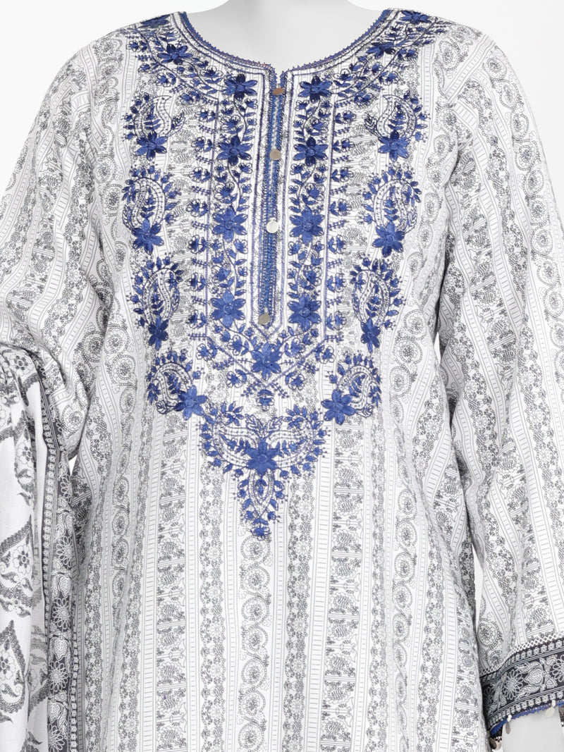 Lawn Embroidered 3 Piece Unstitched | PLUE-25-1130