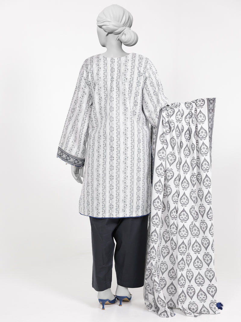 Lawn Embroidered 3 Piece Unstitched | PLUE-25-1130