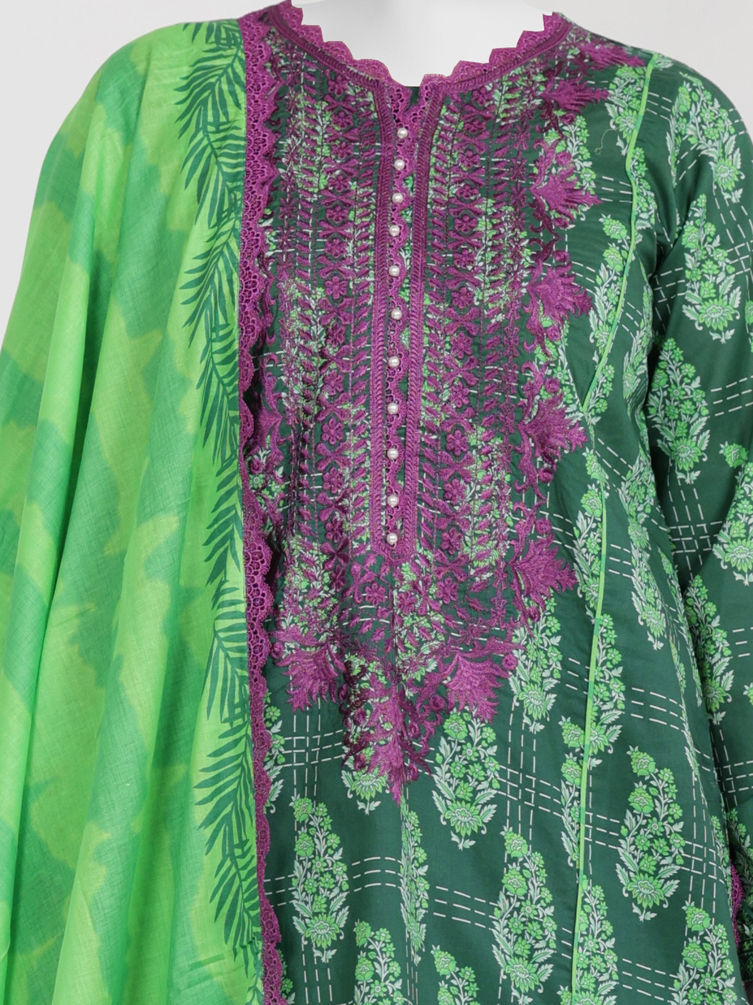 Lawn Embroidered 3 Piece Unstitched | PLUE-25-1166