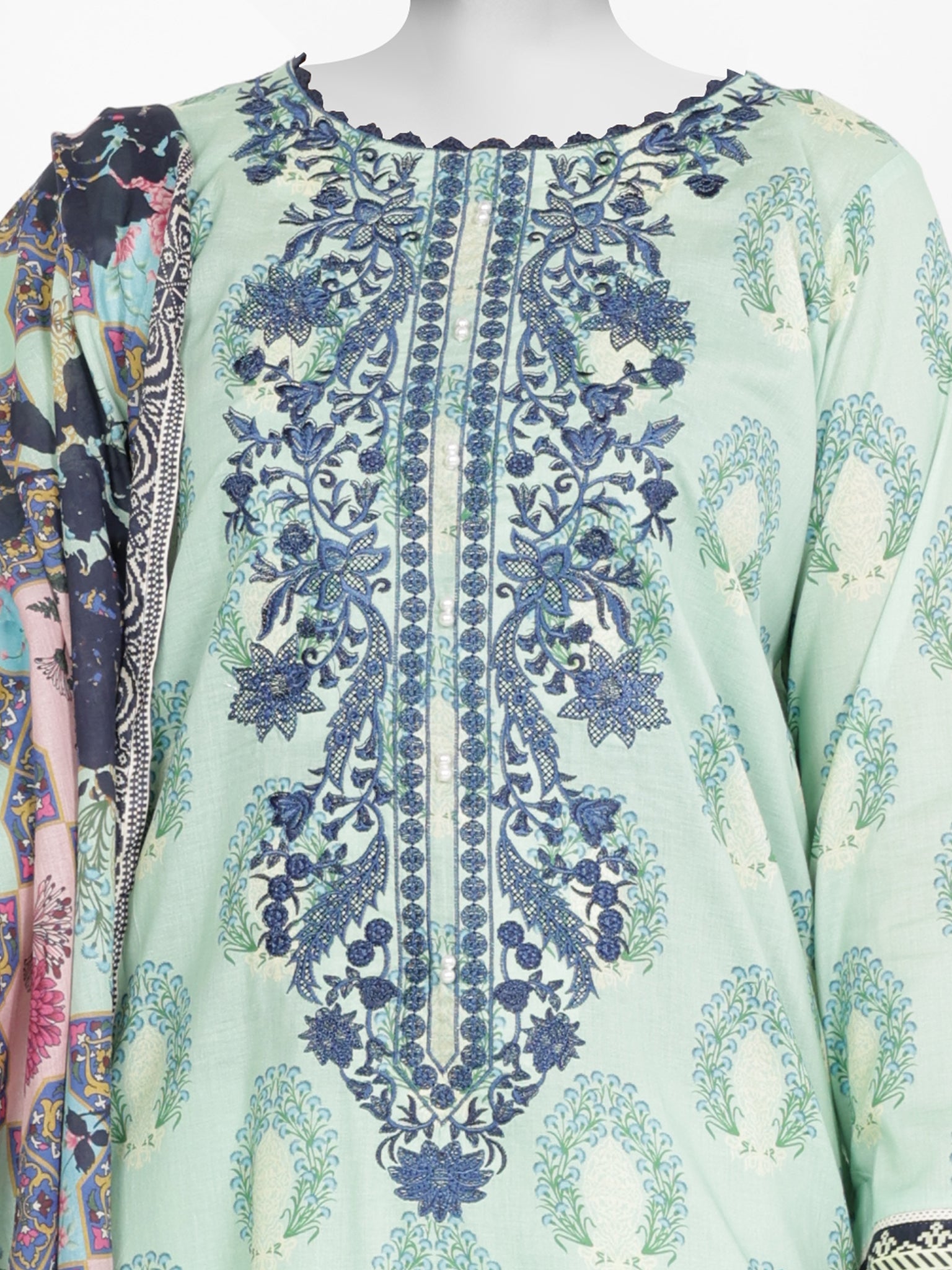 Lawn Embroidered 3 Piece Unstitched | PLUE-25-1548
