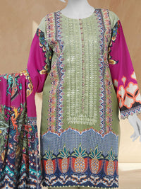Lawn Embroidered 3 Piece Unstitched | PLUE261011U