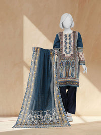 Lawn Embroidered 3 Piece Unstitched | PLUE261048BU