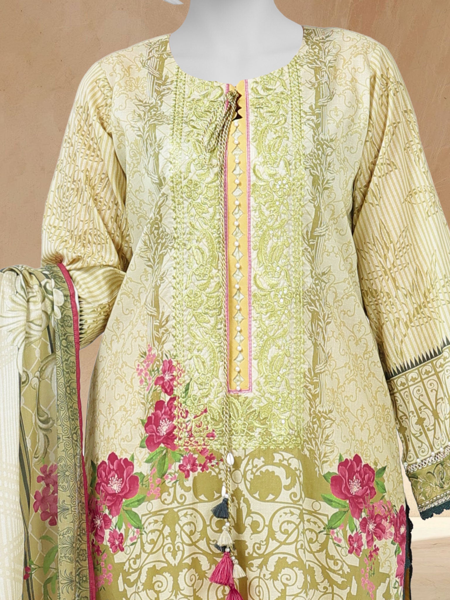 Lawn Embroidered 3 Piece Unstitched | PLUE261304U