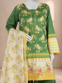 3Pc Stitched Printed Lawn  Suit | PLS251170