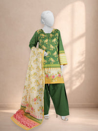 3Pc Stitched Printed Lawn  Suit | PLS251170