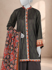 3Pc Stitched Printed Lawn  Suit | PLS251202