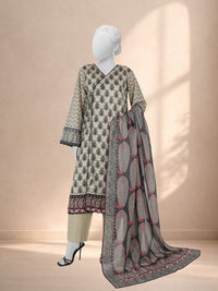 3Pc Stitched Printed Lawn  Suit | PLS251203