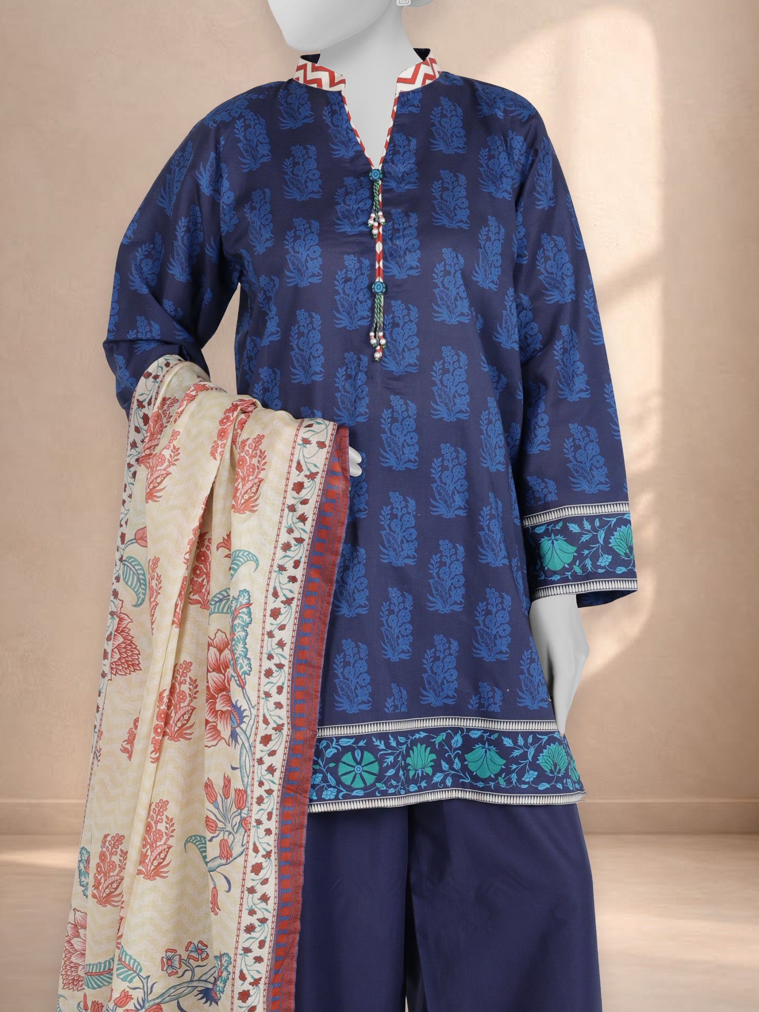 3Pc Stitched Printed Lawn  Suit | PLS251226