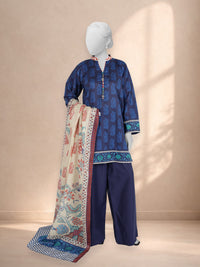 3Pc Stitched Printed Lawn  Suit | PLS251226