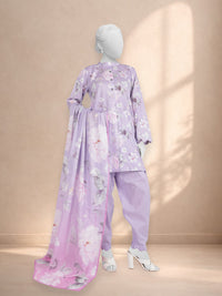 3Pc Stitched Printed Lawn  Suit | PLS251301
