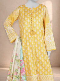 3Pc Stitched Printed Lawn  Suit | PLS251303