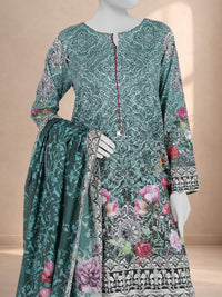 3Pc Stitched Printed Lawn  Suit | PLS251314