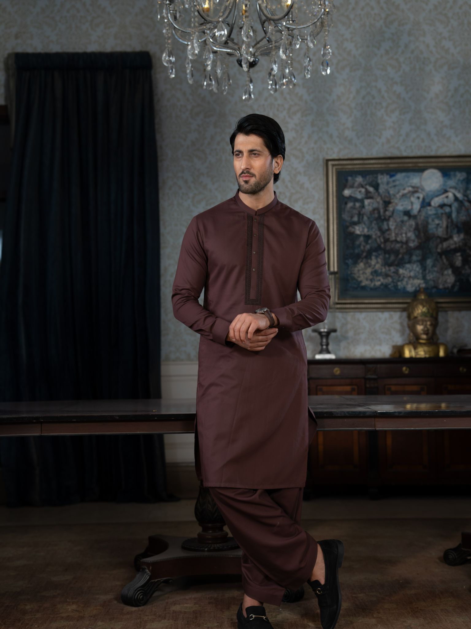 Puce Rang-e-Sahar Men Suit | PMKS-10074