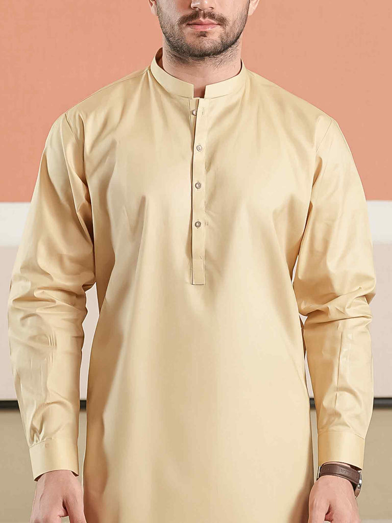 Camel Latha Unstitched Fabric | PMU-10125