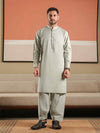 Steel Grey Latha Unstitched Fabric | PMU-10129