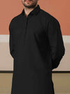 Balck Latha Unstitched Fabric | PMU-10133