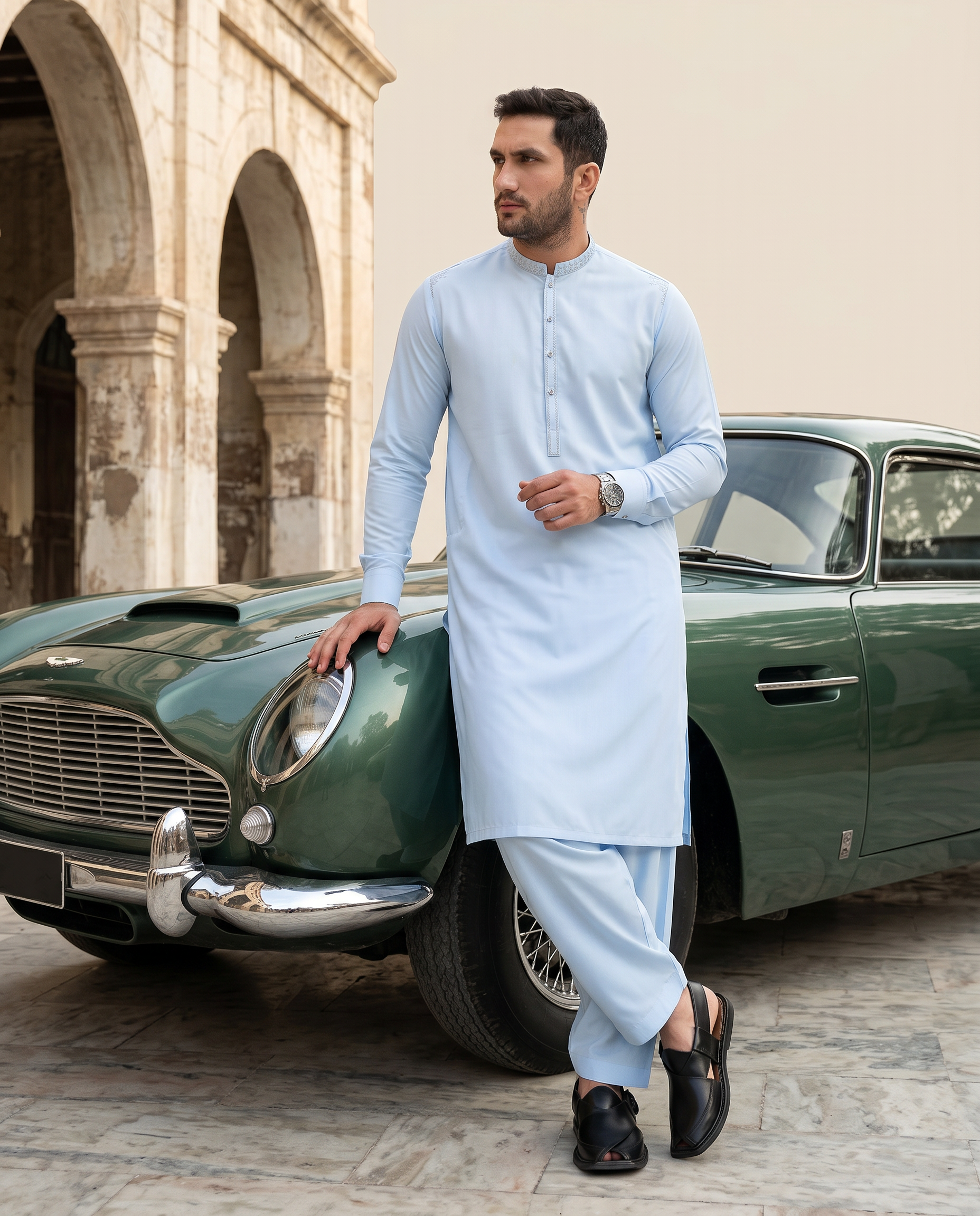 Dobby Blended Men Unstitched Fabric | PMU-10135BX