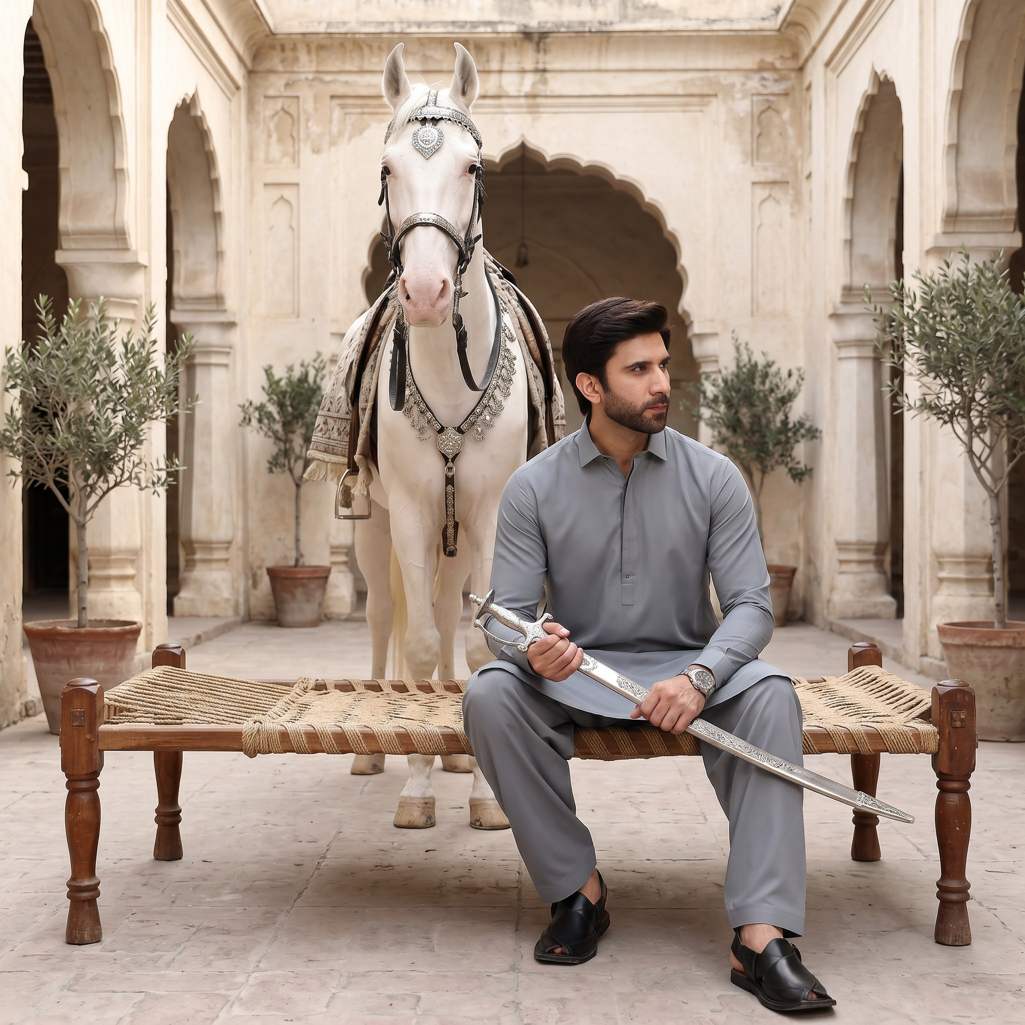 Dobby Blended Men Unstitched Fabric | PMU-10136BX