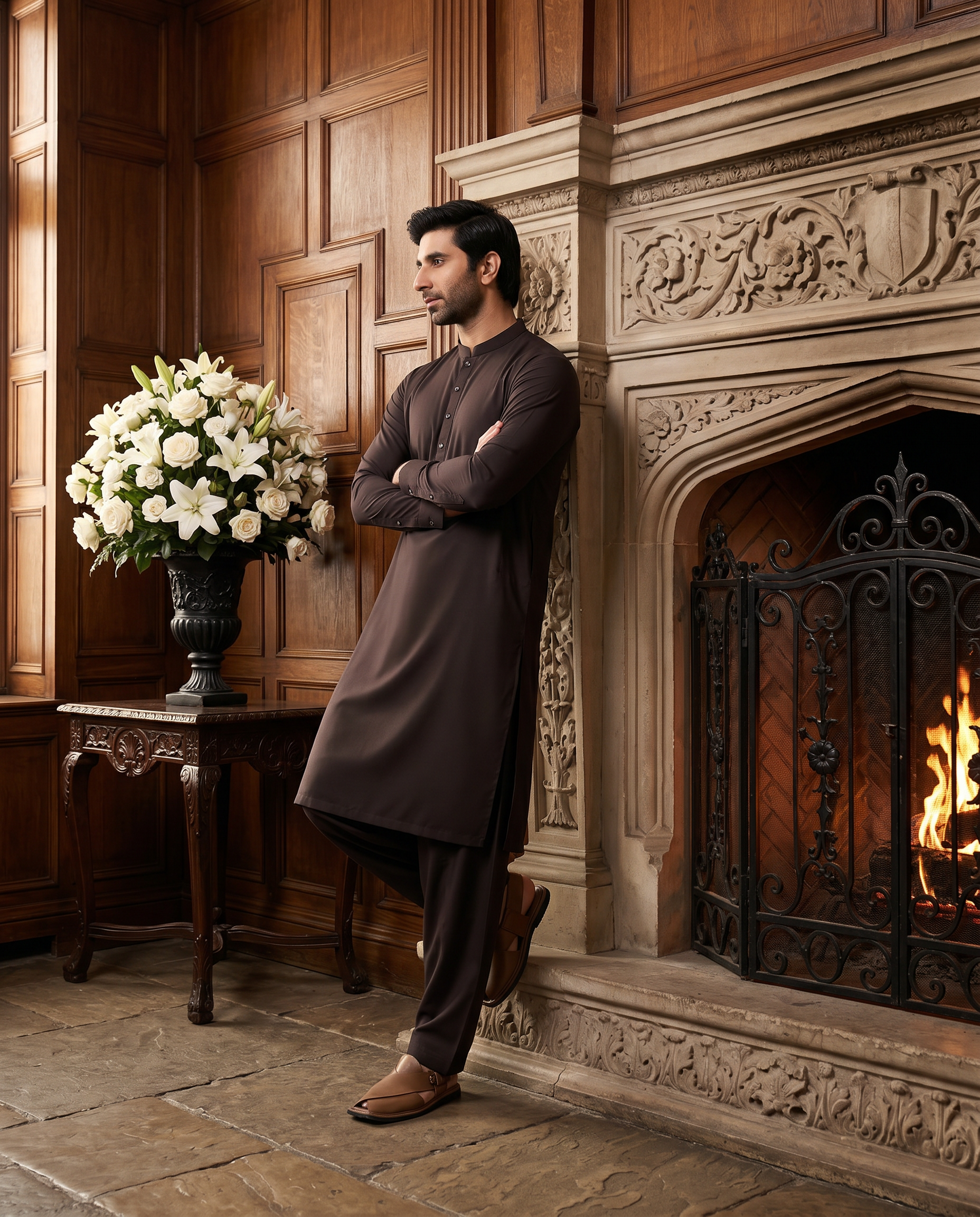 Dobby Blended Men Unstitched Fabric | PMU-10139BX