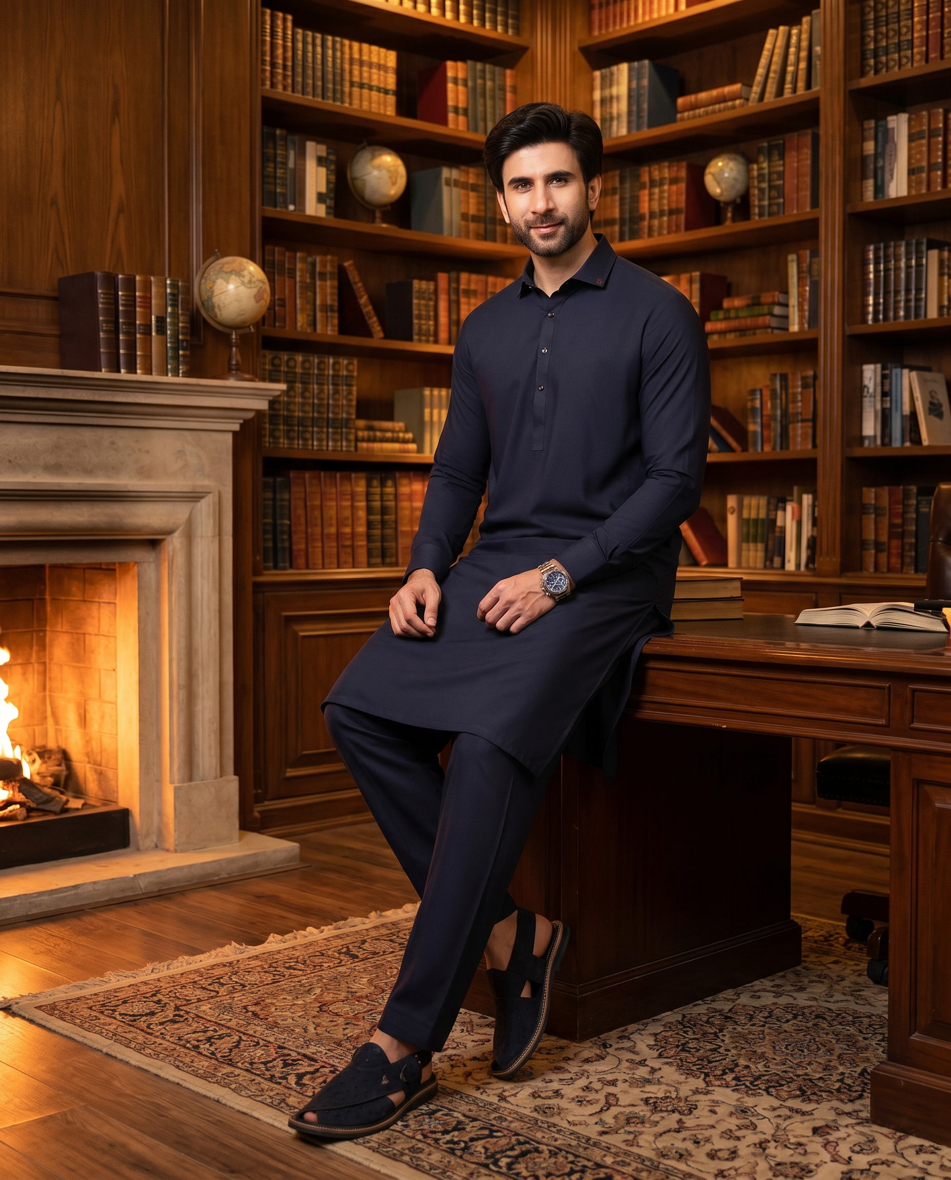 Dobby Blended Men Unstitched Fabric | PMU-10142BX
