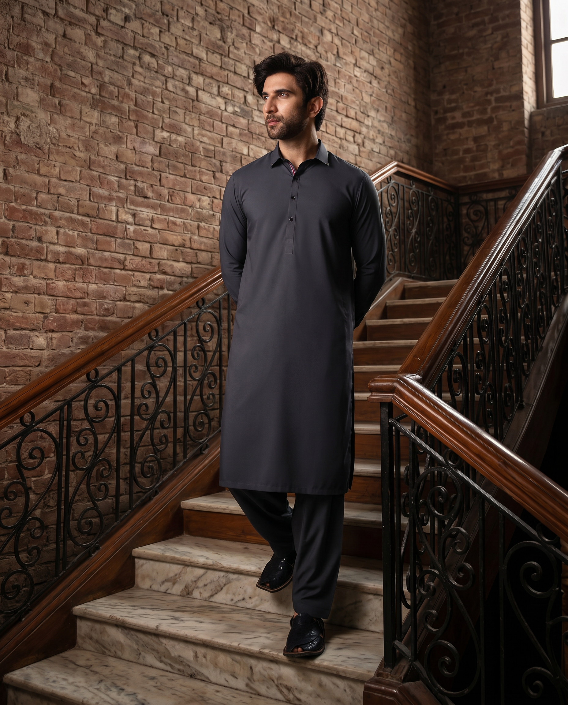 Dobby Blended Men Unstitched Fabric | PMU-10144BX