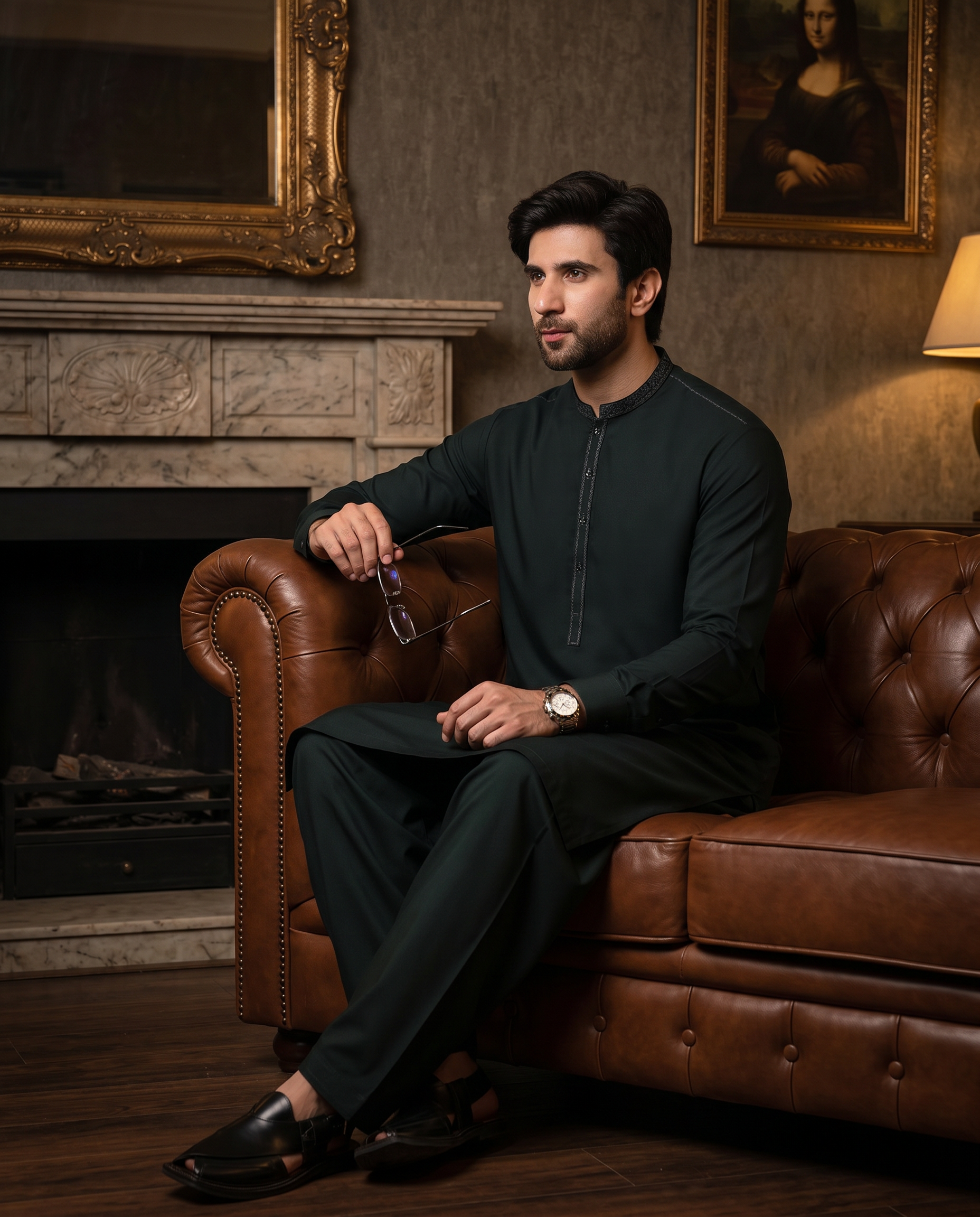Dobby Blended Men Unstitched Fabric | PMU-10145BX