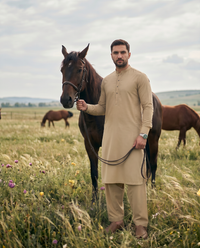 Slub Blended Men Unstitched Fabric | PMU-10147BX