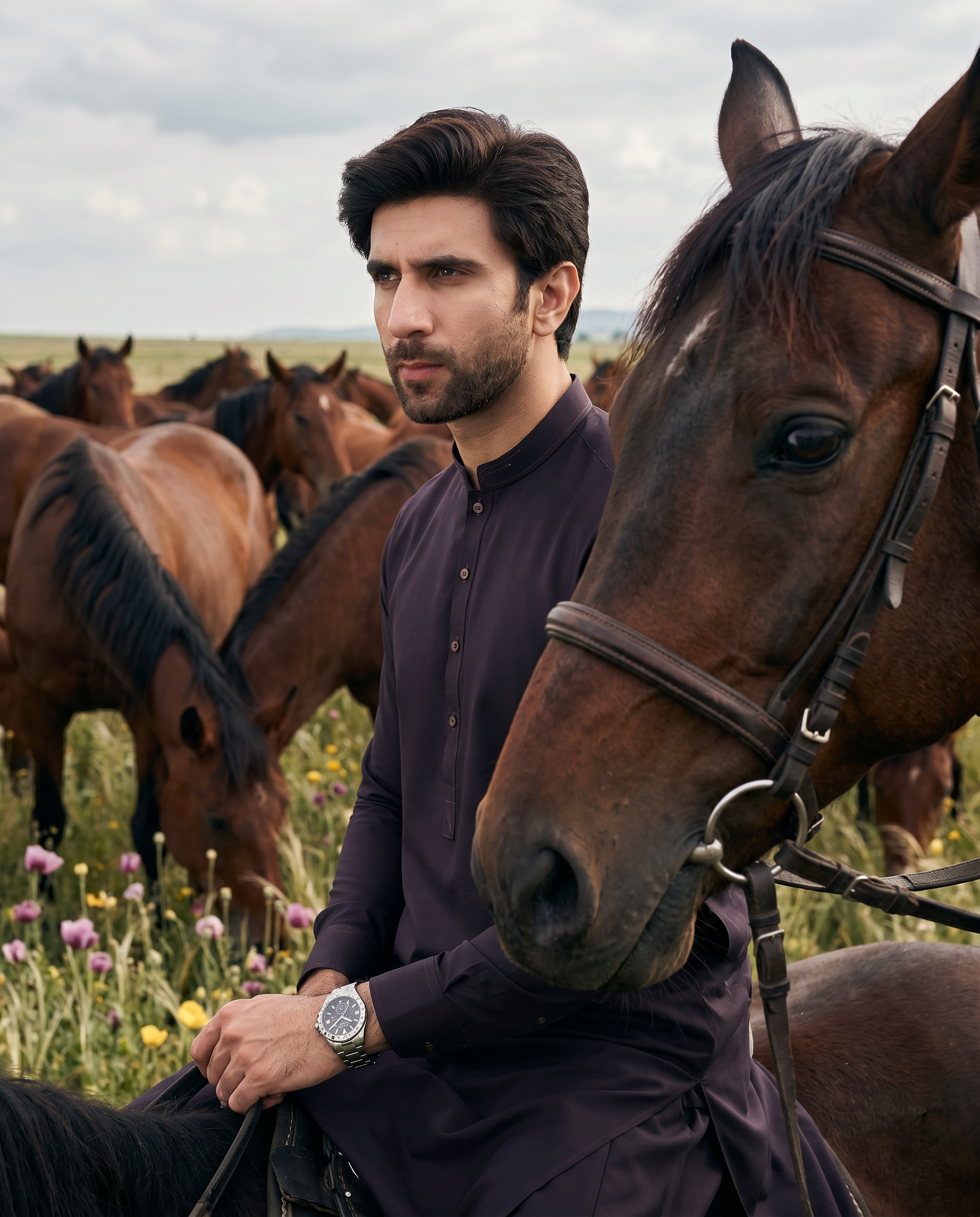Slub Blended Men Unstitched Fabric | PMU-10152BX
