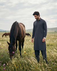 Slub Blended Men Unstitched Fabric | PMU-10154BX