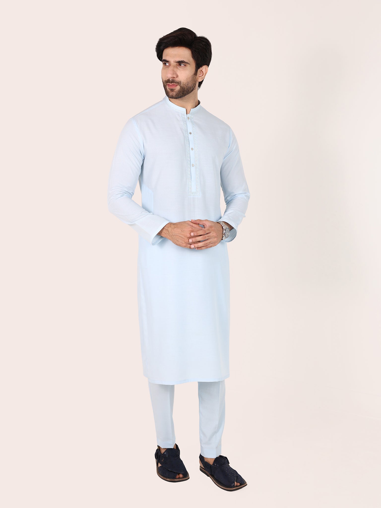 Slub Blended Men Unstitched Fabric | PMU-10146BX