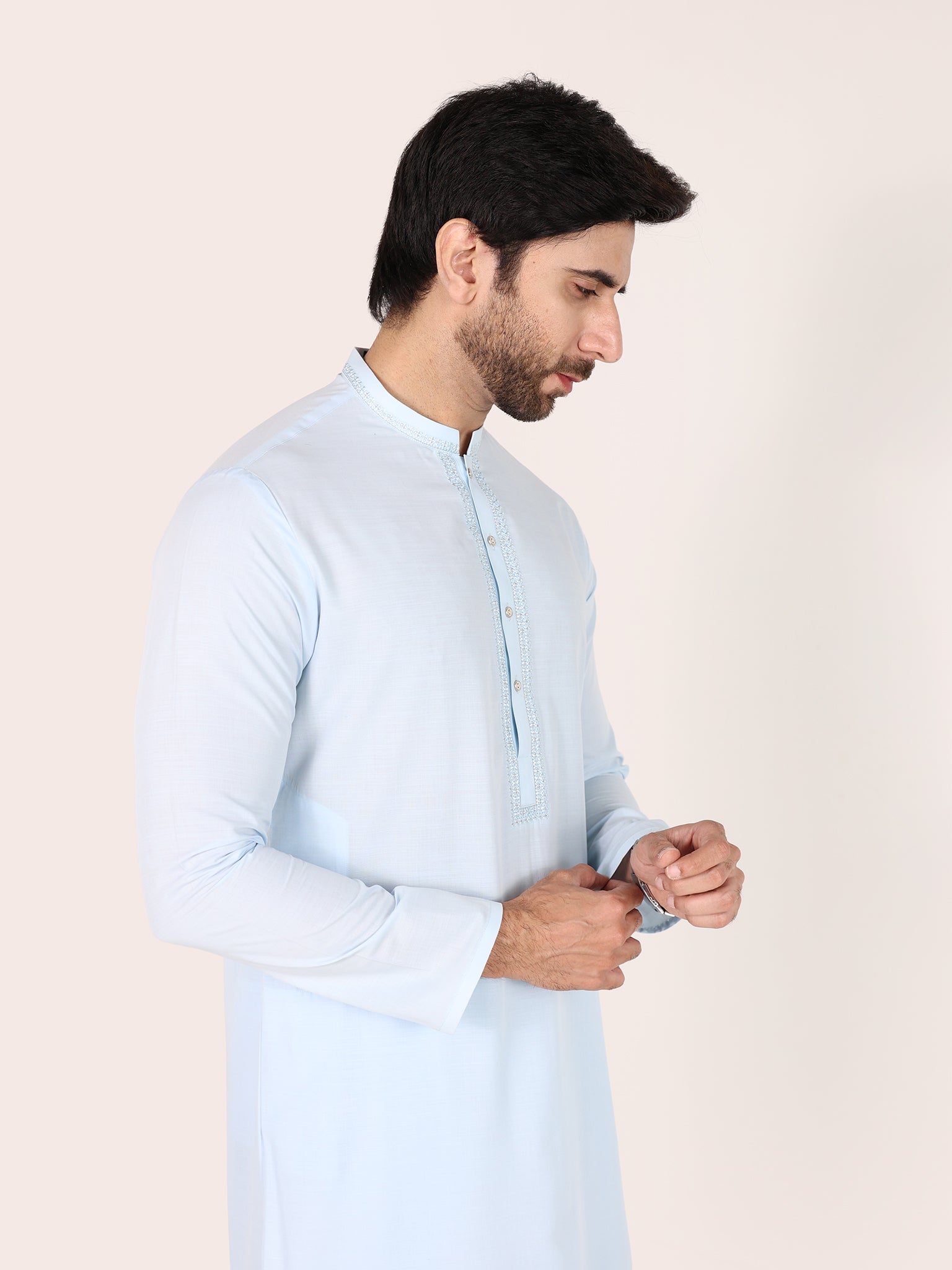 Slub Blended Men Unstitched Fabric | PMU-10146BX