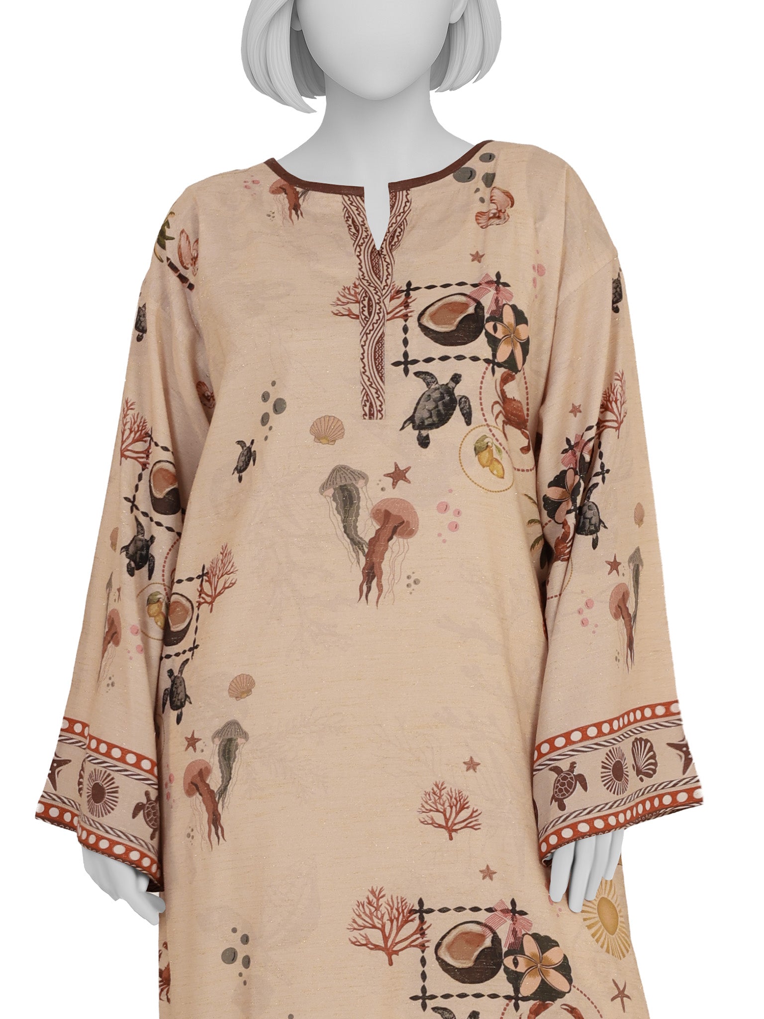 1Pc Stitched Luxury Sparkle Shirt | PJSP-25020