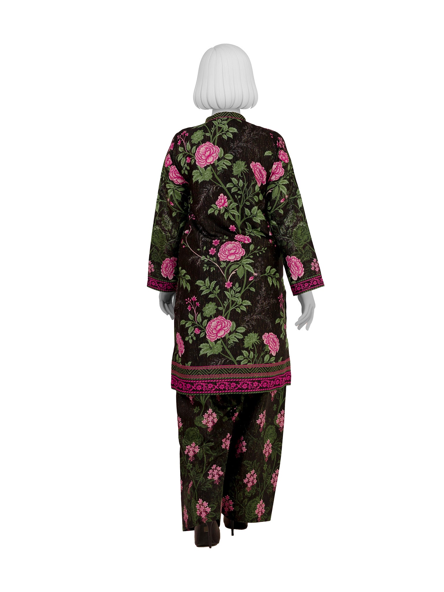 2Pc Stitched Luxury Sparkle Suit | PJSP-25025