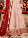 Onion Pink Chiffon Embroidered 3Pc Stitched Suit | PFS-24-8513