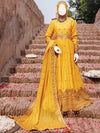 Yellow Chiffon Embroidered 3Pc Unstitched Suit | PJ-LUX-U-24-0710