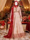 Onion Pink Chiffon Embroidered 3Pc Stitched Suit | PFS-24-8513