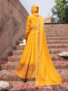 Yellow Chiffon Embroidered 3Pc Unstitched Suit | PJ-LUX-U-24-0710