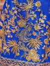 Royal Blue Chiffon Embroidered 3Pc Stitched Suit | PFS-24-8515