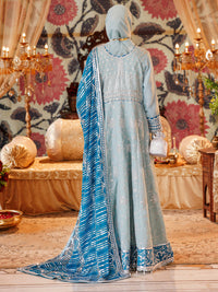 Sea Green Chiffon Embroidered 3Pc Stitched Suit | PFS-24-8510