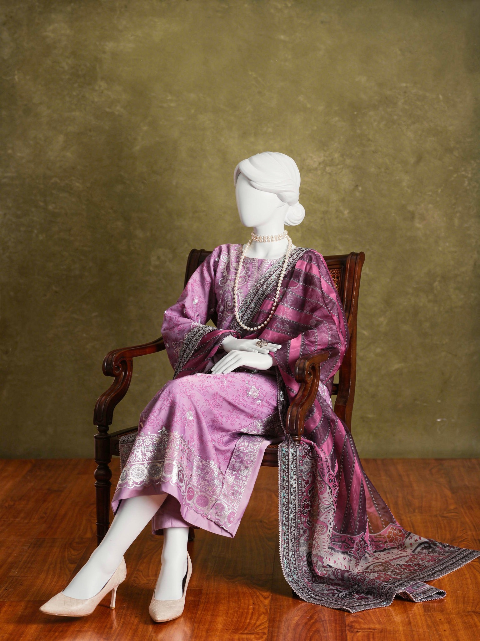 Luxury Embroidered 3Pc Unstitched Suit | PJ-PWU-240827