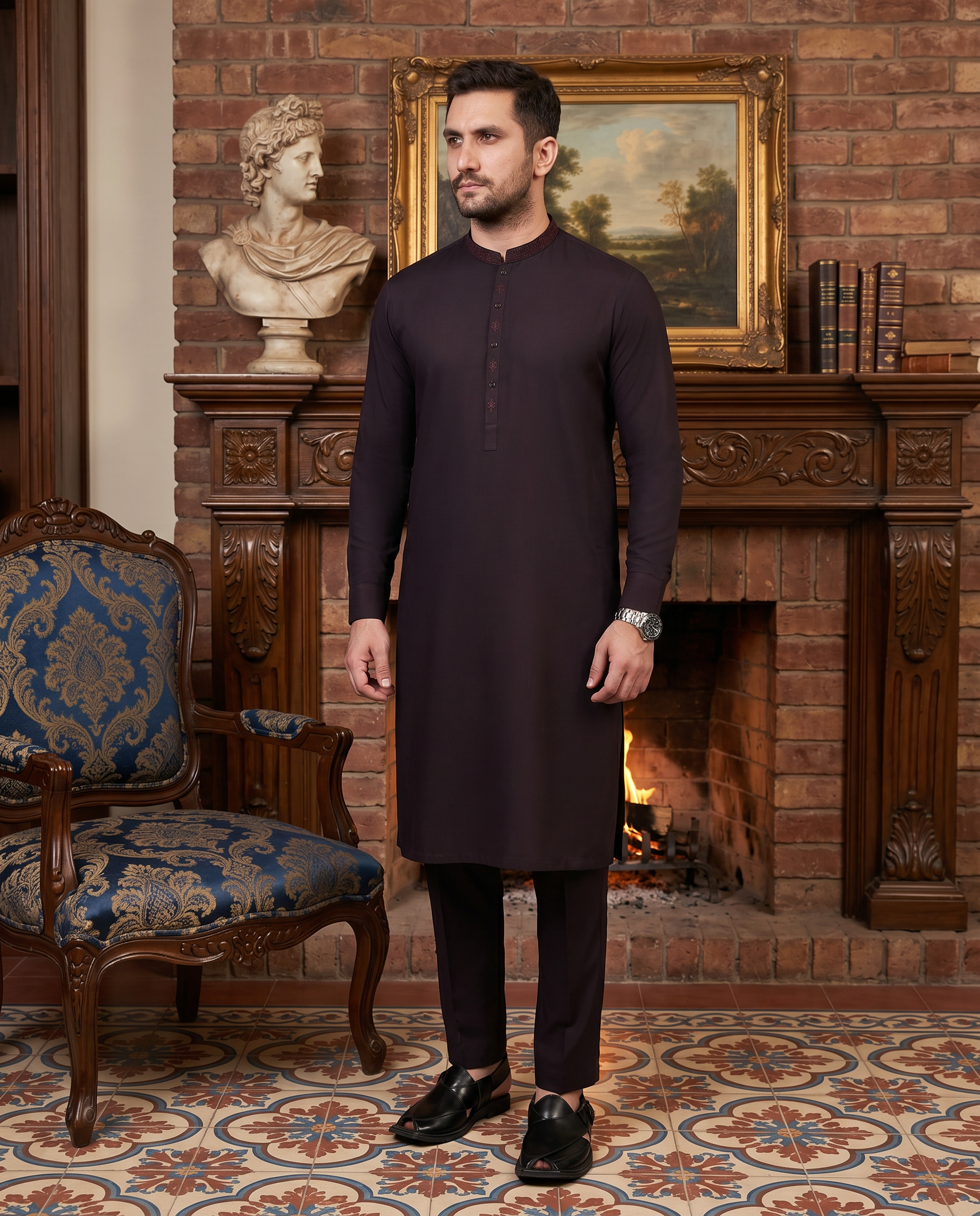 Dobby Blended Men Unstitched Fabric | PMU-10143BX