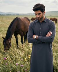 Slub Blended Men Unstitched Fabric | PMU-10154BX