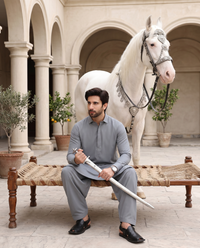 Dobby Blended Men Unstitched Fabric | PMU-10136BX