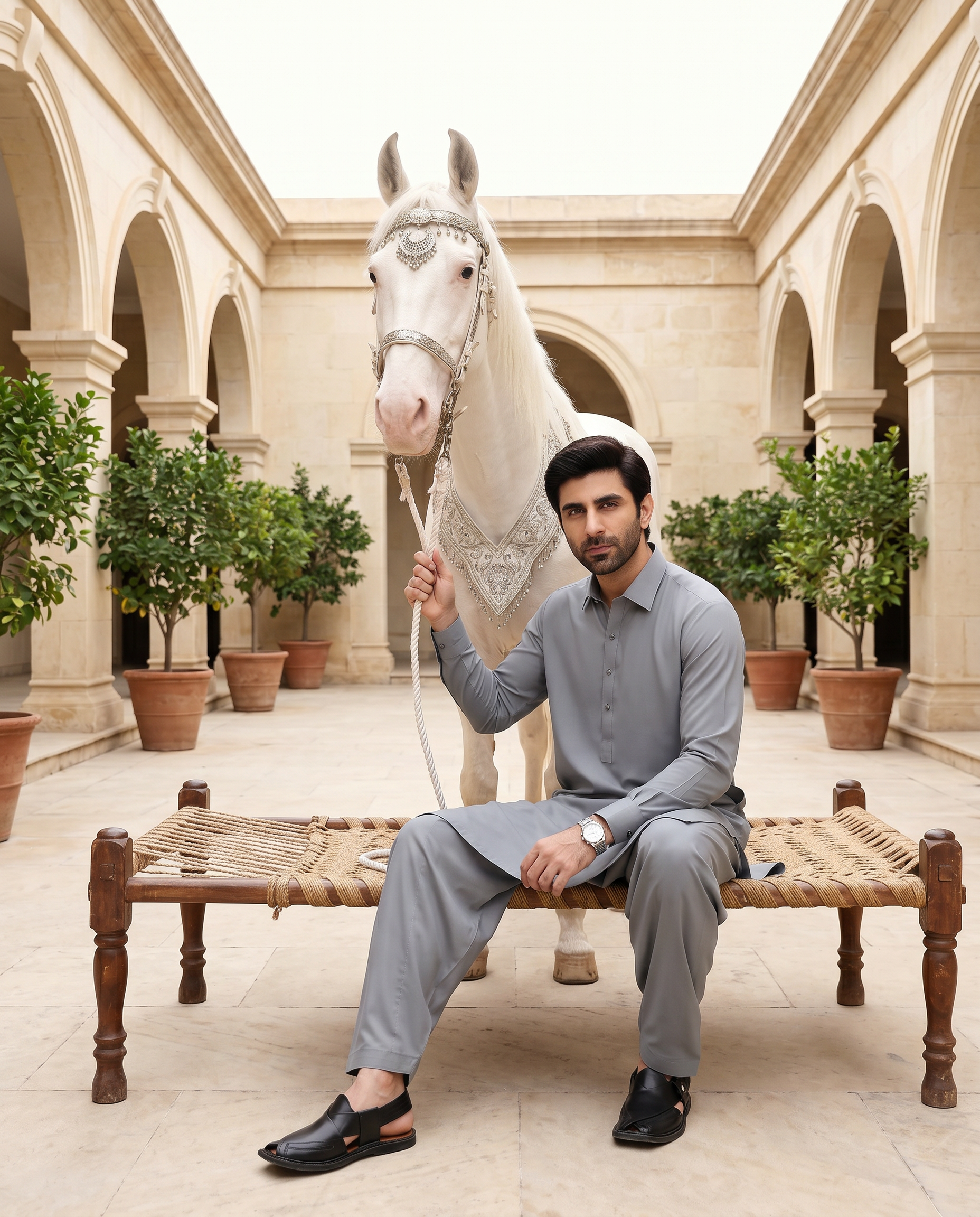 Dobby Blended Men Unstitched Fabric | PMU-10136BX